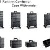 Valise 5 en 1 Yueieoun cuir noir train roulettes voyage