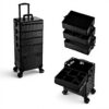 Valise 5 en 1 Yueieoun cuir noir train roulettes voyage
