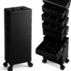 Valise 5 en 1 Yueieoun cuir noir train roulettes voyage