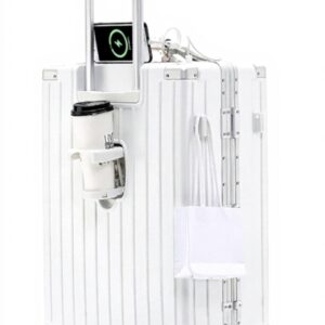Valise ZNBO 20 Pouces Cadre Aluminium Multifonction Blanc
