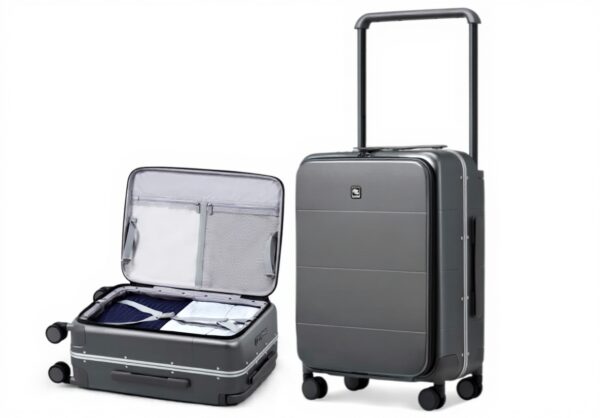 Valise cabine Hanke ouverture dessus gris graphite voyage