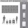 Valise rigide JLY polycarbonate sans fermeture éclair