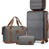 Valise cabine Kono set 4 rigide vanity case sport gris