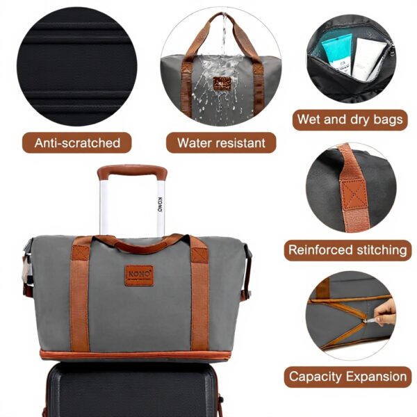 Valise cabine Kono set 4 rigide vanity case sport gris