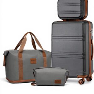 Valise cabine Kono set 4 rigide vanity case sport gris