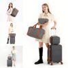 Valise cabine Kono set 4 rigide vanity case sport gris