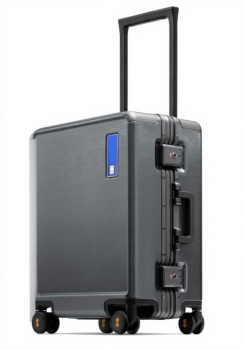 Valise cabine LEVEL8 grise avec cadre aluminium et roues pivotantes