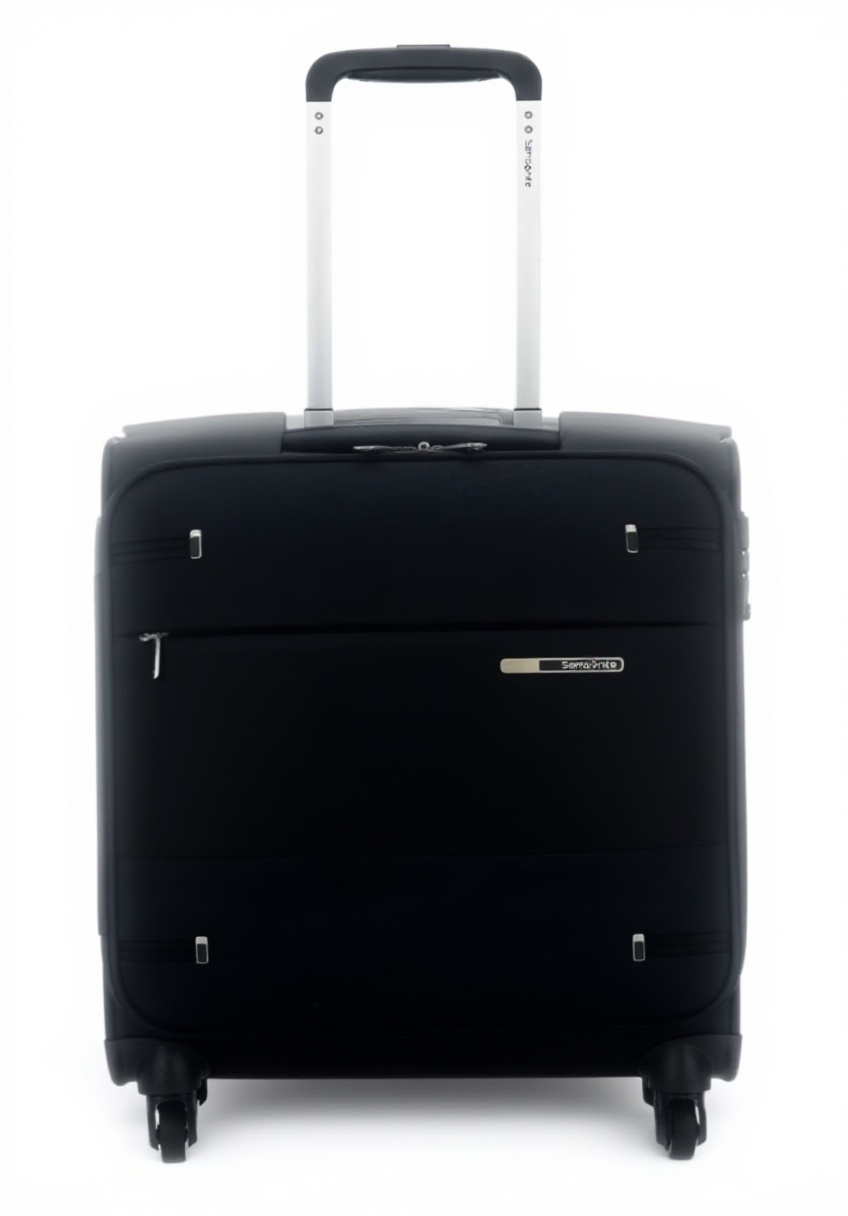 Valise Samsonite Base Boost ouverte montrant la capacité et les roues