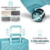 Valise cabine Supercase rigide 4 roues serrure TSA Bleu