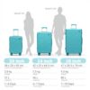 Valise cabine Supercase rigide 4 roues serrure TSA Bleu