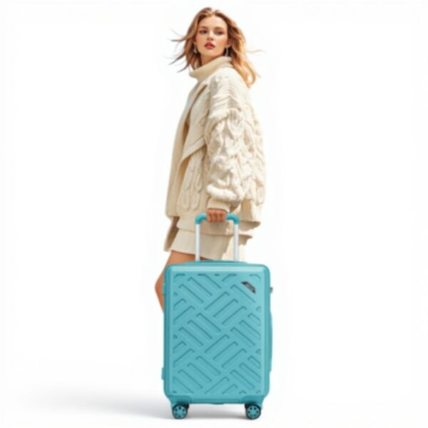 Valise cabine Supercase rigide 4 roues serrure TSA Bleu