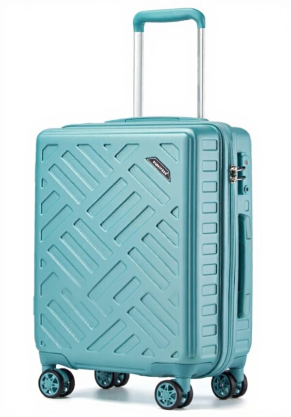Valise cabine Supercase rigide 4 roues serrure TSA Bleu