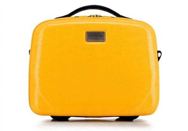 WITTCHEN Trousse Maquillage Ultra Légère Polycarbonate Jaune