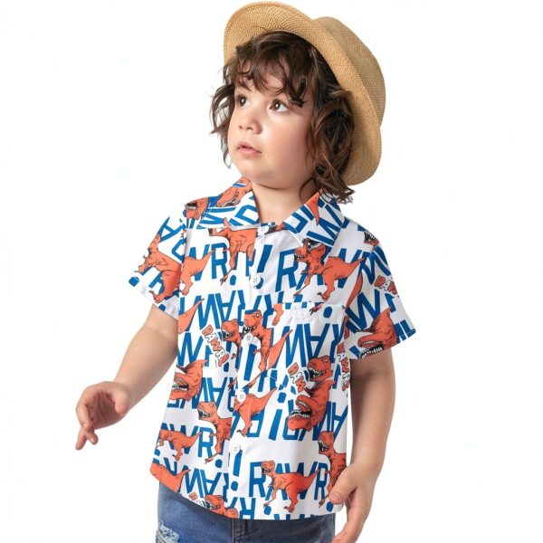 Chemise hawaïenne Colourful garçons polyester léger manches-2
