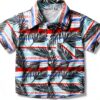 Chemise hawaïenne garçon polyester léger Colourful manches-0