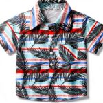 Chemise hawaïenne garçon polyester léger Colourful manches-0