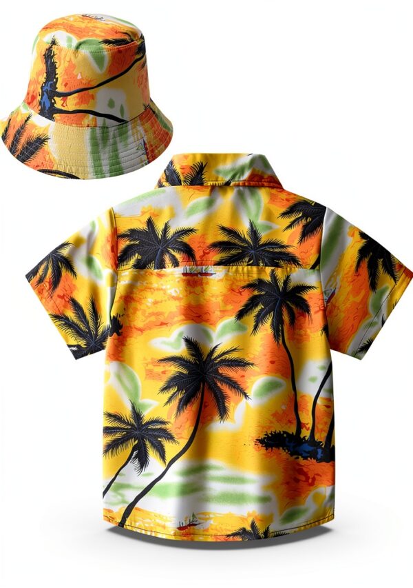 Chemise Hawaïenne Garçon Colourful Polyester Manches Courtes-3