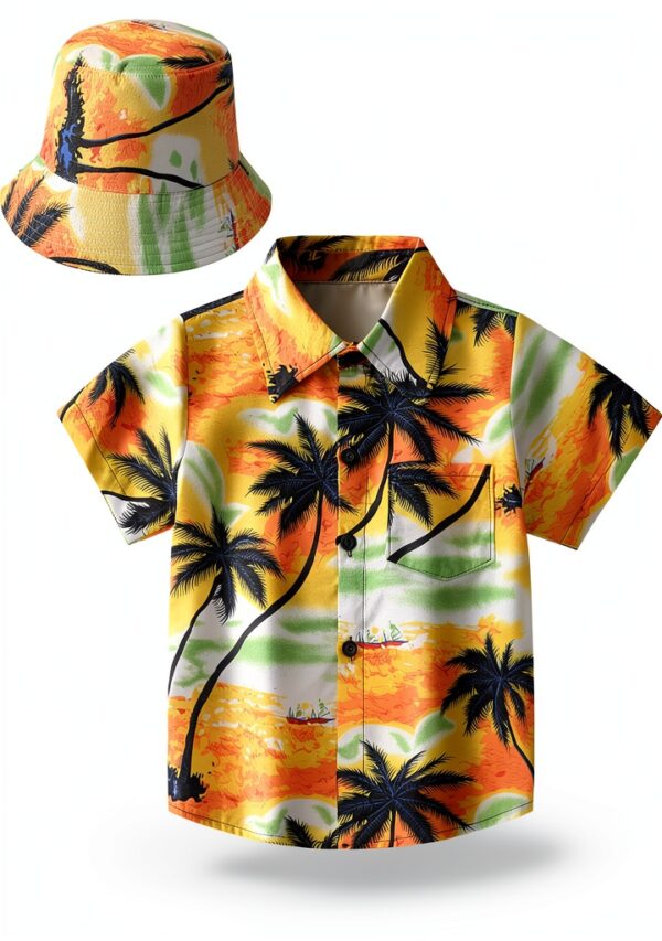 Chemise Hawaïenne Garçon Colourful Polyester Manches Courtes-0