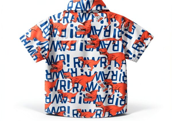 Chemise hawaïenne Colourful garçons polyester léger manches-4