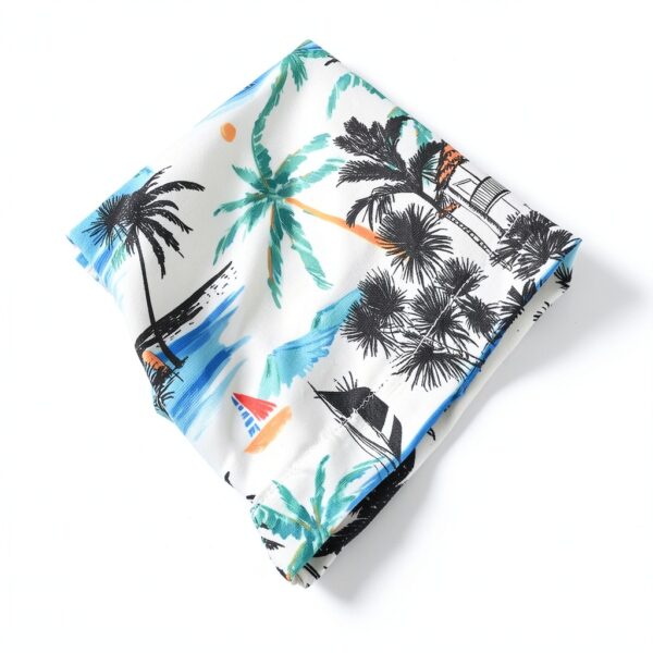 Chemise hawaïenne garçon Colourful polyester léger manches-5