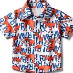 Chemise hawaïenne Colourful garçons polyester léger manches-0