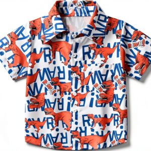 Chemise hawaïenne Colourful garçons polyester léger manches-0