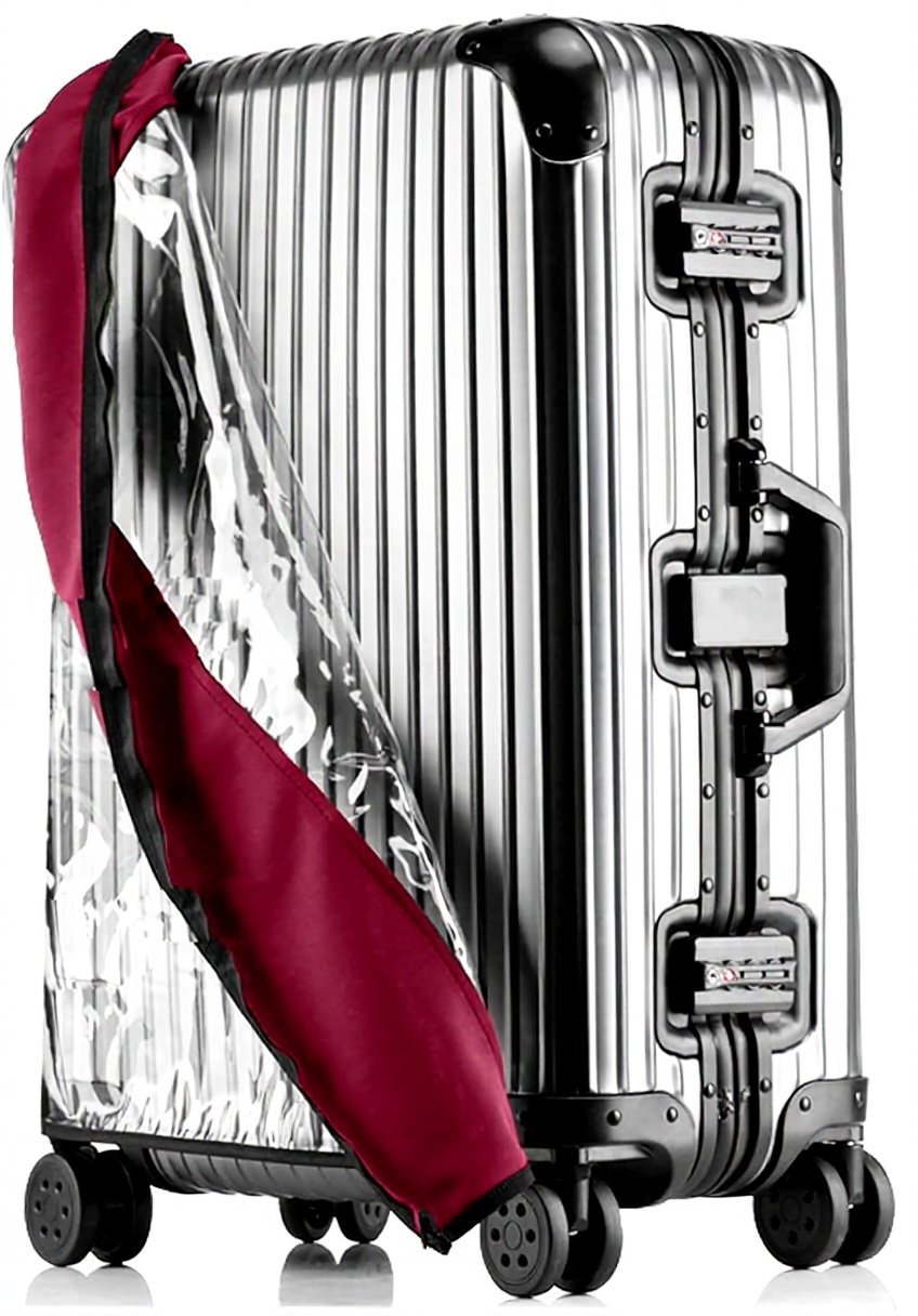 Housse Linpr transparente sur une valise noire