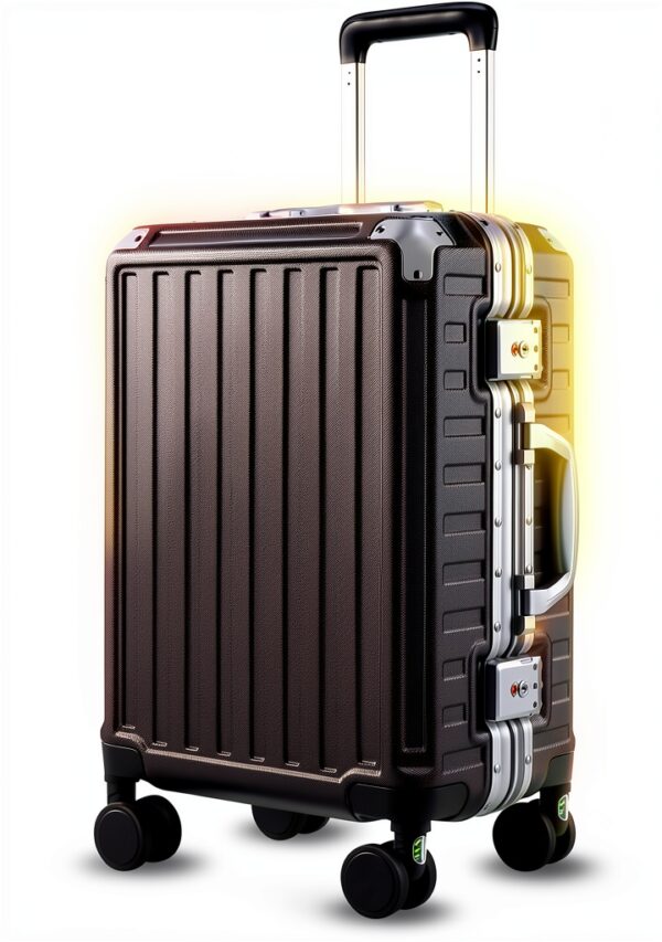 Valise Cabine LUGGEX Aluminium Polycarbonate Noir TSA