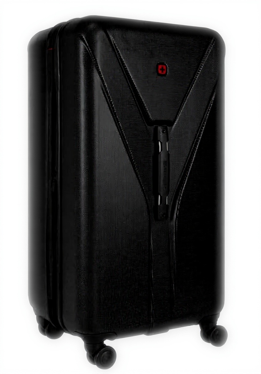 Valise Wenger Ibex Trunk noire avec roulettes et poignée télescopique