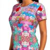T-shirt femme FSCEV manches courtes noir polyester-7