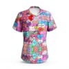 T-shirt FSCEV col V femme polyester élasthanne noir-5