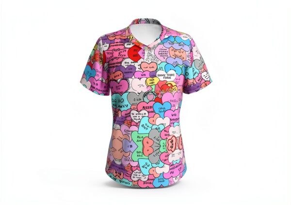 T-shirt FSCEV col V femme polyester élasthanne noir-5