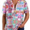 Chemise homme FSCEV polyester manches courtes col cubain-2