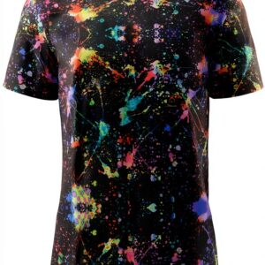 T-shirt FSCEV Homme Noir Tissu Oiseau Polyester Sport-0