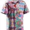Chemise homme DRTGEDS imprimé cœur polyester manches courtes-1