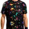 T-shirt FSCEV Homme Noir Tissu Oiseau Polyester Sport-3