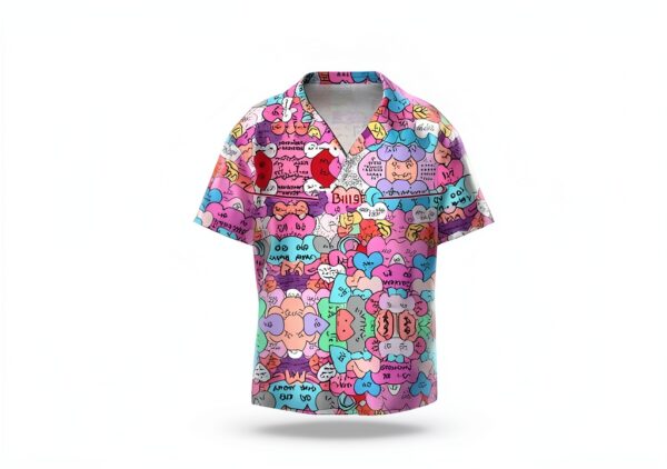 Chemise homme FSCEV polyester manches courtes col cubain-6