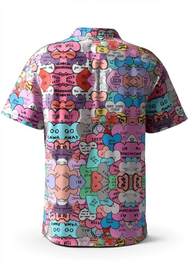 Chemise homme DRTGEDS imprimé cœur polyester manches courtes-2