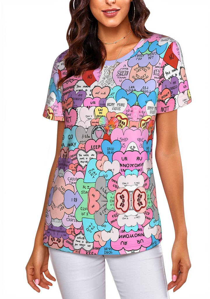 T-shirt femme FSCEV noir porté en situation quotidienne