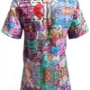 T-shirt FSCEV col V femme polyester élasthanne noir-4
