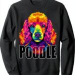 Caniche Standard Coloré Design Amoureux Chiens T-shirt-0