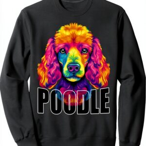 Caniche Standard Coloré Design Amoureux Chiens T-shirt-0