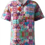 Chemise homme DRTGEDS imprimé cœur polyester manches courtes-0
