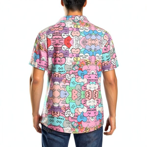 Chemise homme DRTGEDS imprimé coeur polyester manches-5