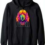 Caniche Standard Coloré Design Amoureux Chiens T-shirt-0