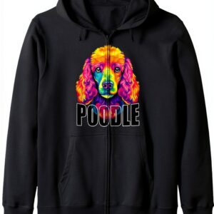 Caniche Standard Coloré Design Amoureux Chiens T-shirt-0