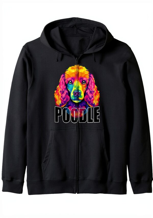 Caniche Standard Coloré Design Amoureux Chiens T-shirt-0