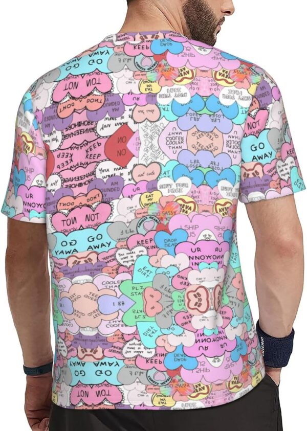 T-shirt FSCEV Homme Noir Tissu Oiseau Polyester Sport-4
