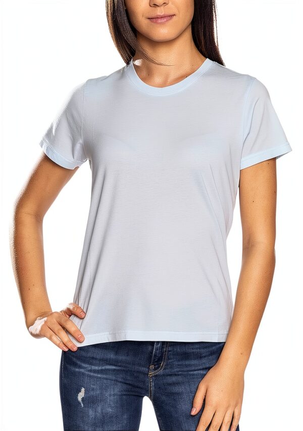 T-shirt COLORFUL STANDARD femme bleu clair coton confort-0