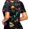 T-shirt FSCEV col V femme polyester élasthanne noir-2